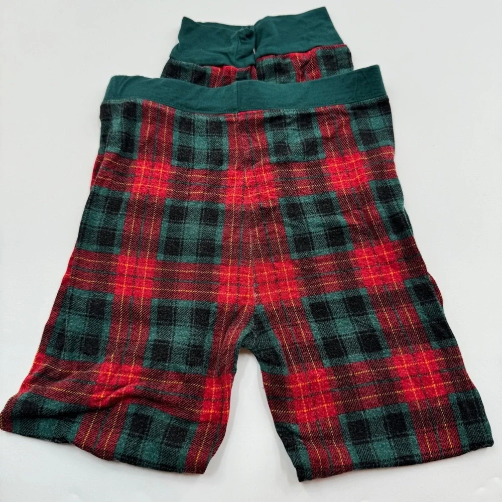 Little Sleepies Buffalo Plaid Christmas Pajama Set Kids Size 5/6